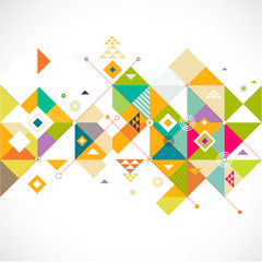 Abstract colorful and creative triangle background, vector illustration