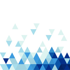 Abstract blue triangle modern template for business or technology presentation, vector illustration