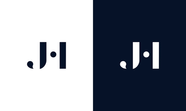 Abstract letter JH logo. This logo icon incorporate with abstract shape in the creative way.
