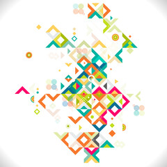 Abstract colorful and creative mix geometrical template, vector illustration