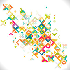 Abstract colorful and creative mix geometrical template, vector illustration