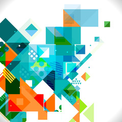 Abstract colorful and creative geometric template and blank space for text, vector illustration