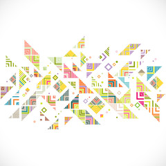 Abstract geometric with mix variety lines, dots and colorful pattern background, vector illustration