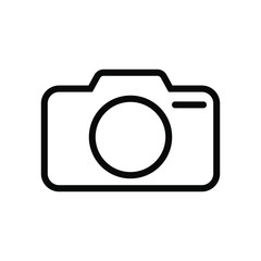 Photo camera vector icon, line icon