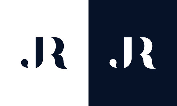 Abstract letter JR logo. This logo icon incorporate with abstract shape in the creative way.
