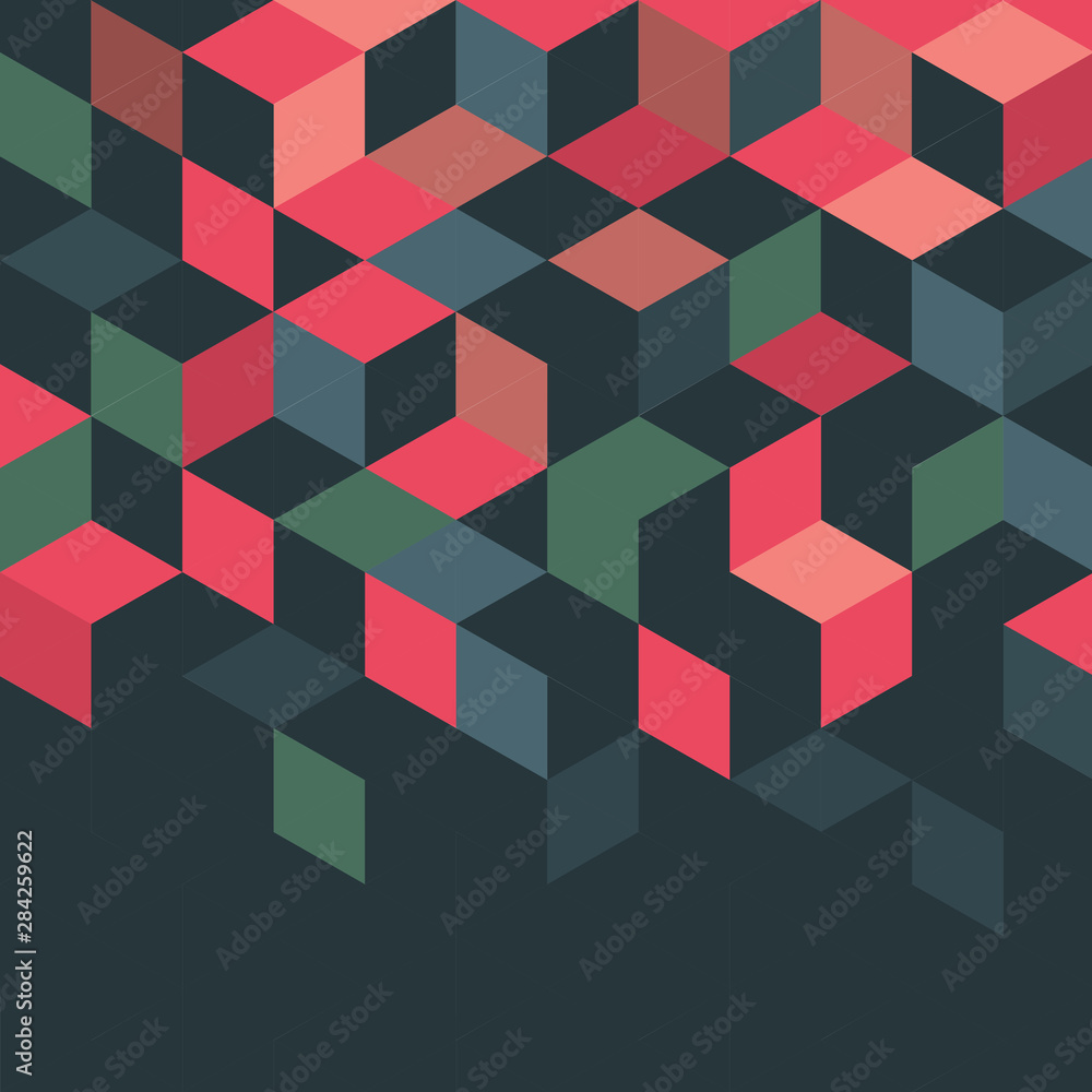 Poster abstract colorful retro geometric modern template for business or technology presentation and space 