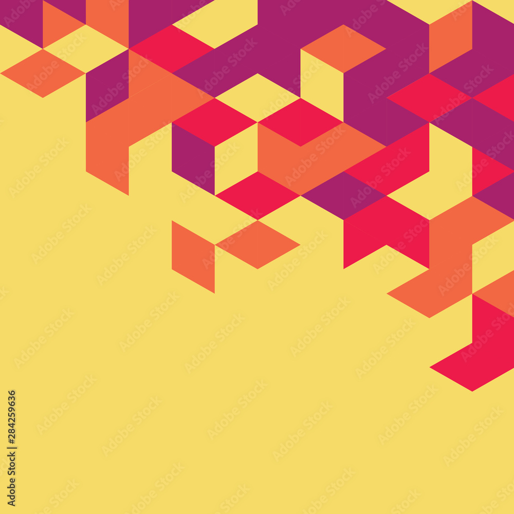 Poster abstract colorful retro geometric modern template for business or technology presentation and space 