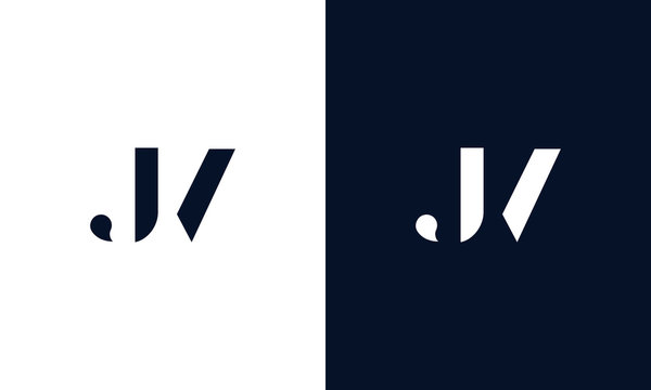 Abstract letter JV logo. This logo icon incorporate with abstract shape in the creative way.
