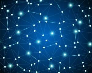 Abstract futuristic polygonal backround dark