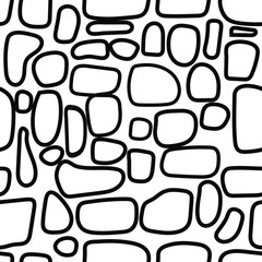 Doodle hand-drawn stripes, stone wall pattern 
