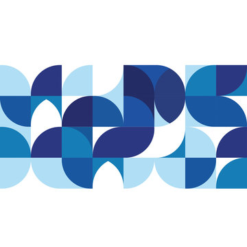 Abstract modern blue geometric background, template on white space for corporate brochure design, business, leaflet, cover, page, flyer, poster layout. vector illustration