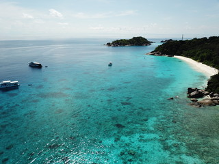 Fototapeta na wymiar Aerial view of Similan island in Thailand