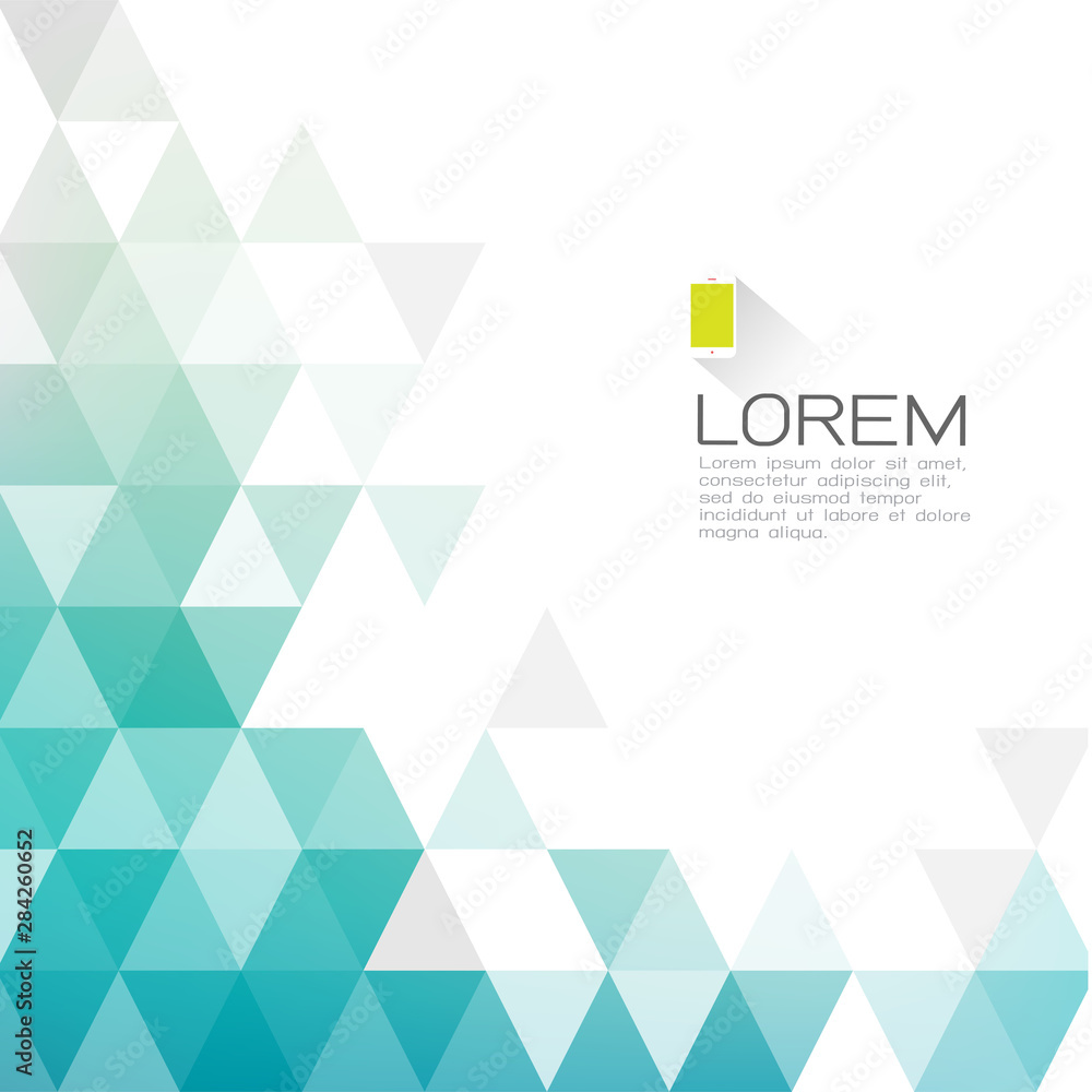 Poster abstract fade triangle with white space for text. modern background for business or technology prese