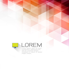 Abstract colorful triangle overlapping with white space for text. Modern background for business or technology presentation. vector illustration