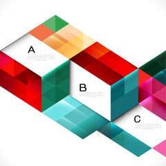 colorful overlapping geometric template background with white space for text. Modern background for business or technology presentation. vector illustration