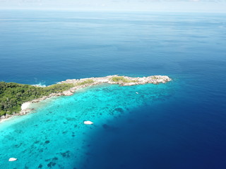 Aerial view of Similan island in Thailand