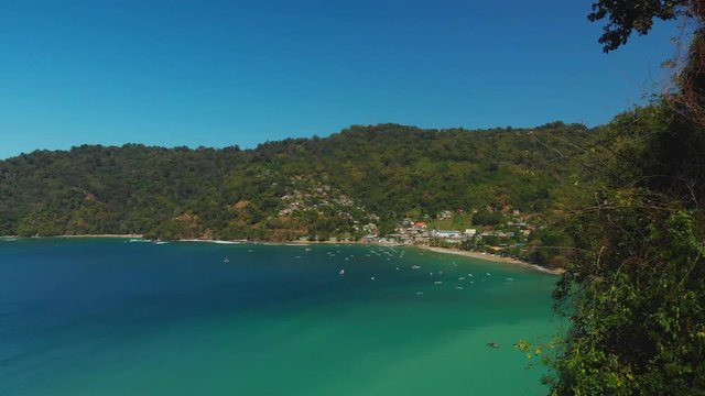 Charlottevile an amazing fishing village on the North western coast of Tobago aerial footage