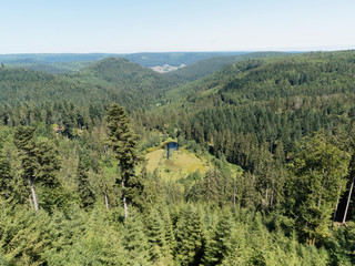Schwarzwaldlandschaft. Ellbachsee. Aussichtsplattform Ellbachseeblick