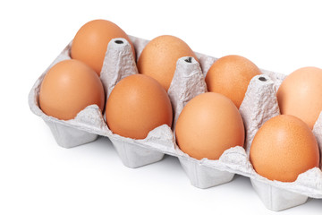 chicken eggs in the package