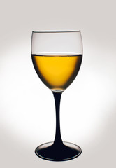 glass of white wine close-up