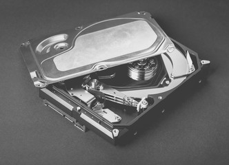 disassembled computer hard drive