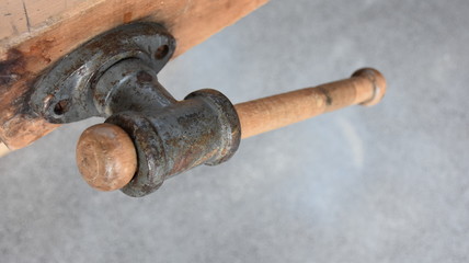 Old Wooden Manual Press Tool