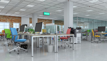 Büro - Großraumbüro - Bürogebäude - Fabrikhalle - Bürofläche - Gewerbefläche - Immobilie