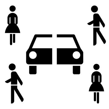 gz399 GrafikZeichnung - german STVO Zusatzzeichen (symbolisch) - Carsharing: Fahrgemeinschaft - simple template - quadratisch - poster xxl g8420