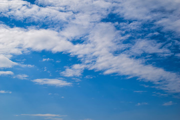 Blue sky and white clouds.