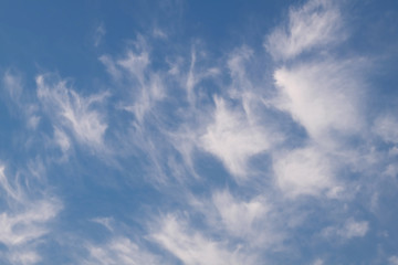 Cirrus uncinus clouds.