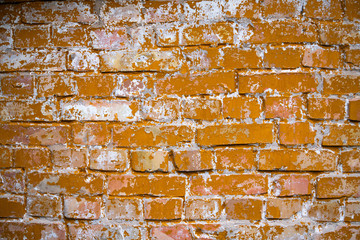 Old yellow brick wall background texture abstract