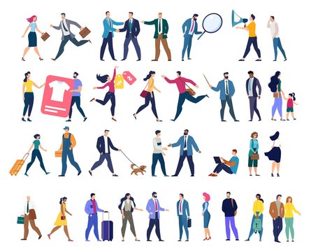 Various Businesspeople Characters Vector Set