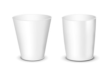 White plastic or paper glass