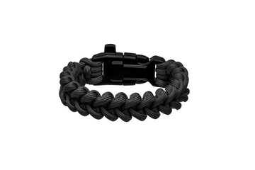paracord bracelet isolated on white back