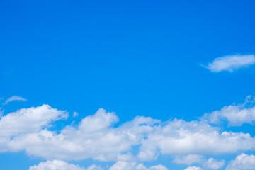 【写真素材】 青空　空　雲　夏の空　背景　背景素材　8月　コピースペース