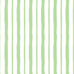 Abstract vertical pastel green cute striped structure Cute seamless background.