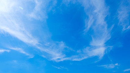 写真素材】 真夏の青空と太陽 背景素材 8月 コピースペース Wall Mural