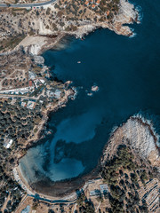 Aerial view of a Greece gulf