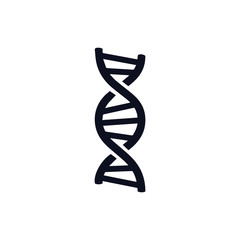 DNA genetics update icon logo, isolated on white background vector graphic shape art.