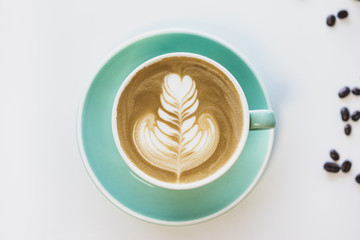 cup of coffee on white background