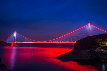 Nightview of Yavuz Sultan Selim Bridge, Istanbul