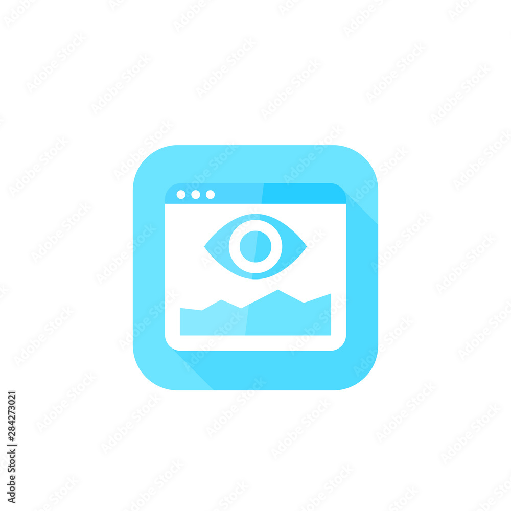 Poster data monitoring system vector icon