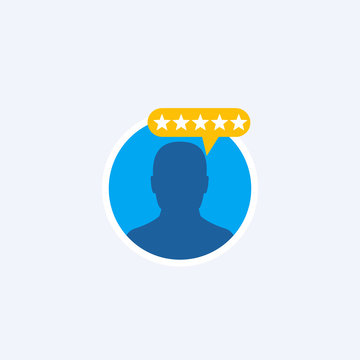 Customer Review, Rating Vector Flat Icon