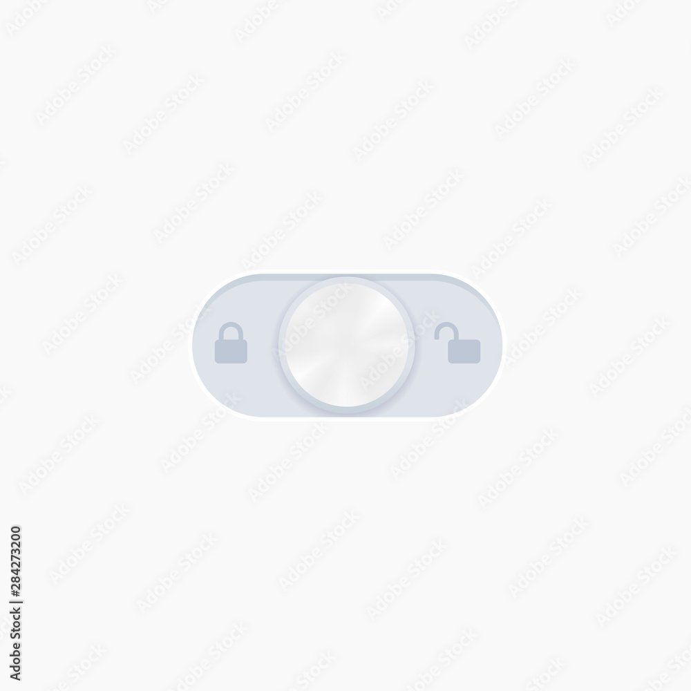 Poster lock switch vector design for web and apps