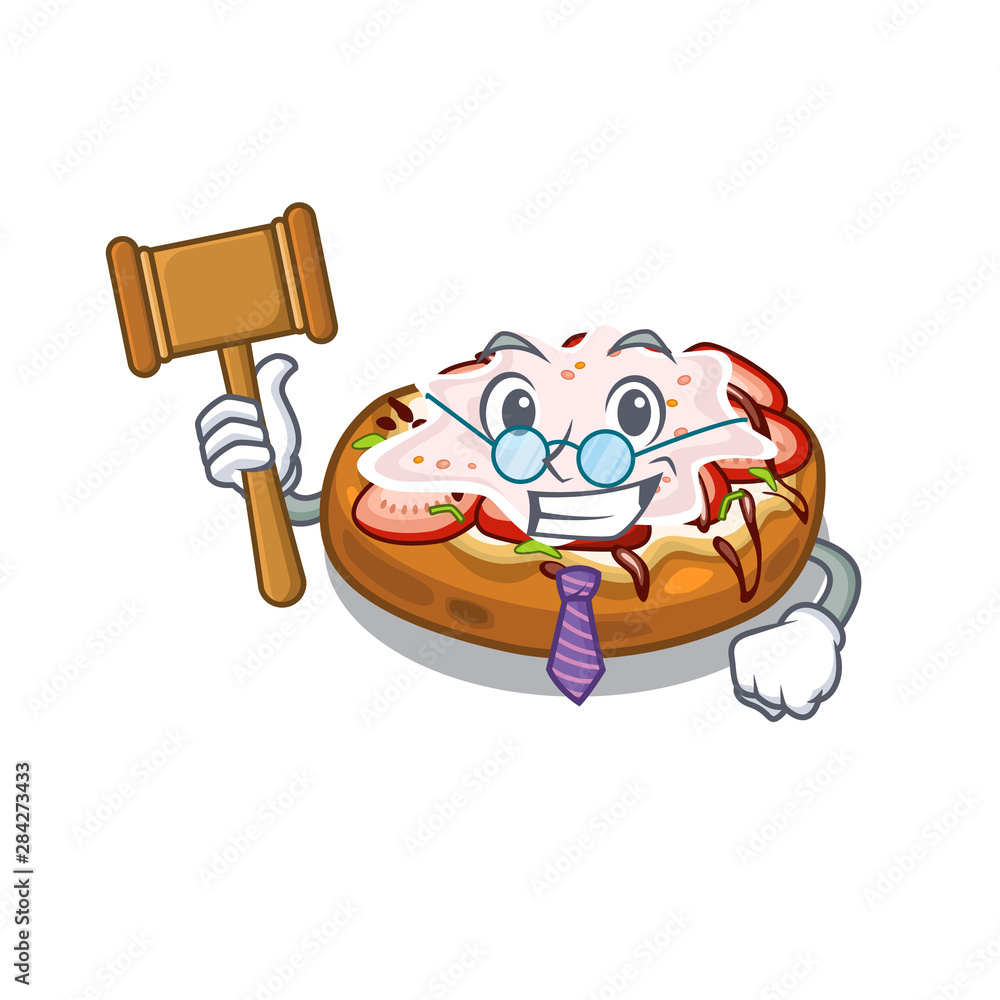 Sticker Judge bruschetta isolated with in the character