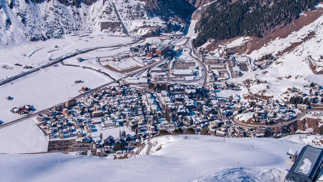 winter in the mountains nearby andermatt 