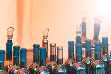 Many bottles of alcohol