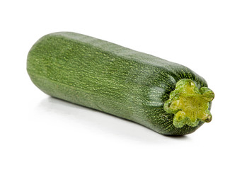 Fresh zucchini, squash on a white background