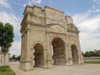 Obraz na płótnie Canvas The Triumphal Arch of Orange (French: Arc de triomphe d'Orange) UNESCO World Heritage Site