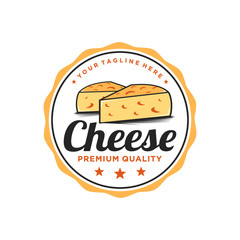 Cheese badge simple logo design inspiration